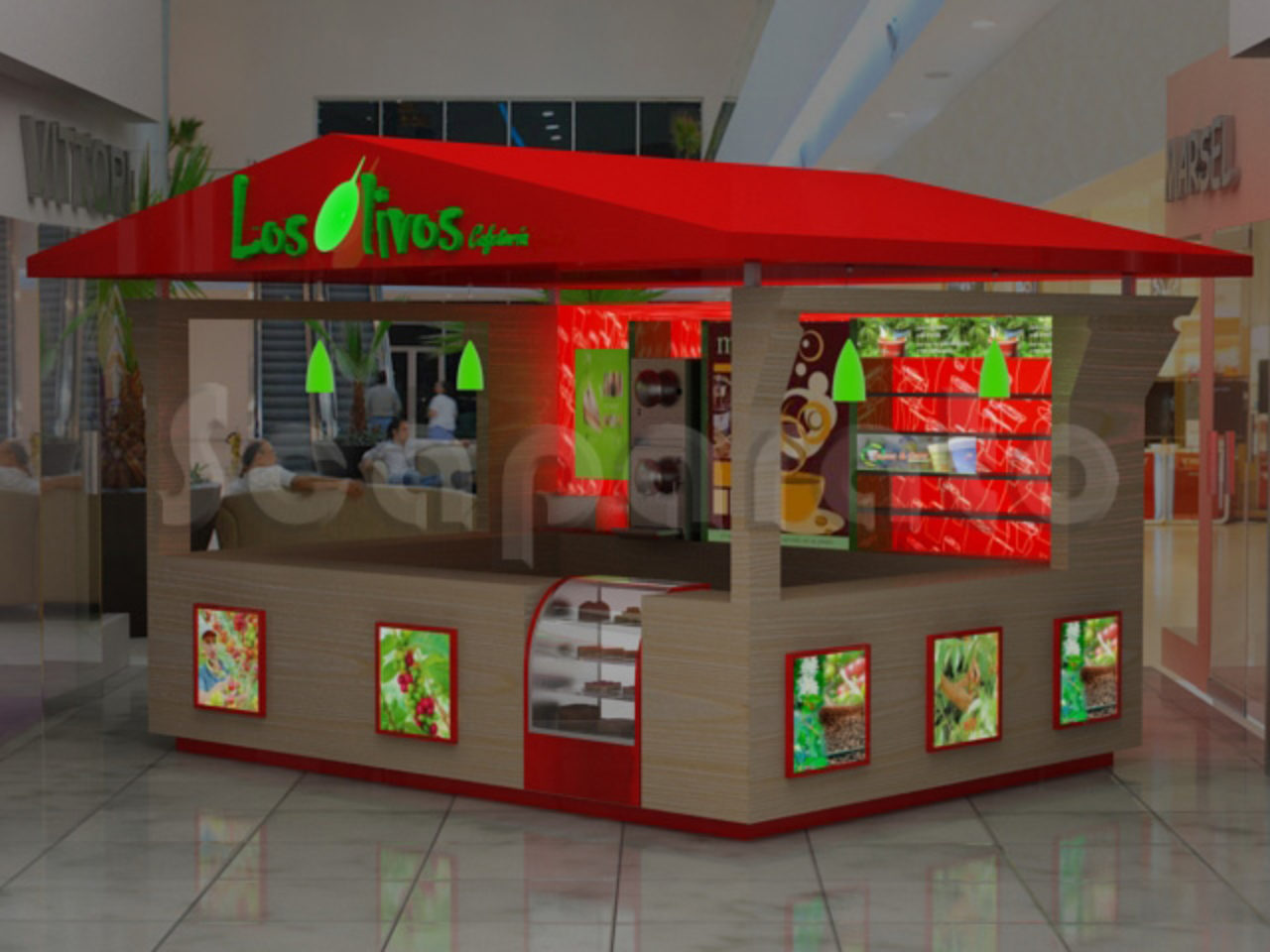 RETAIL KIOSK FOR SALE OF FOOD ISA01 Scaparato Retail